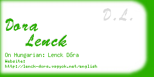 dora lenck business card